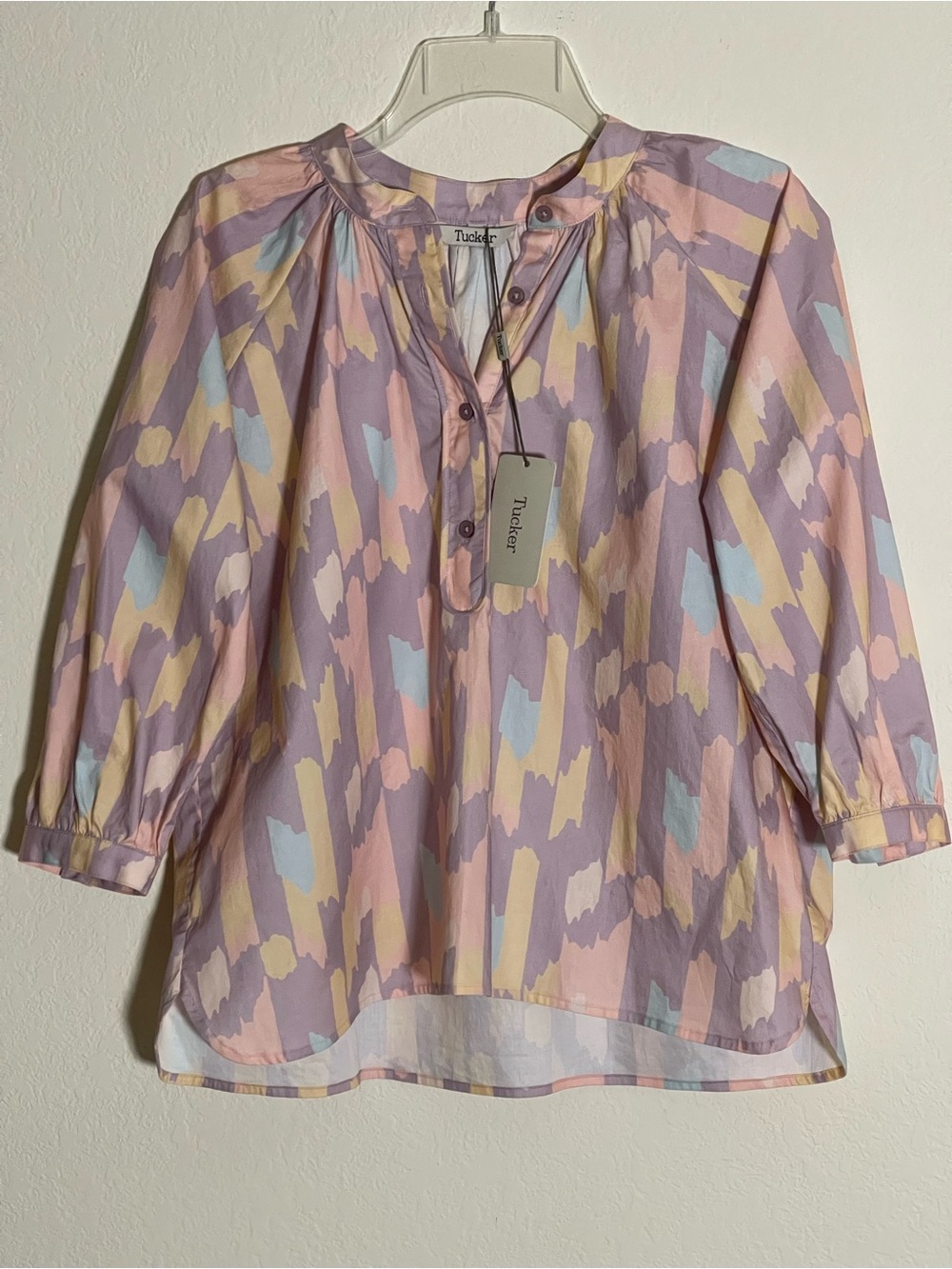 Tucker The Combo Classic Blouse Messy Makeup Cotton Size XS